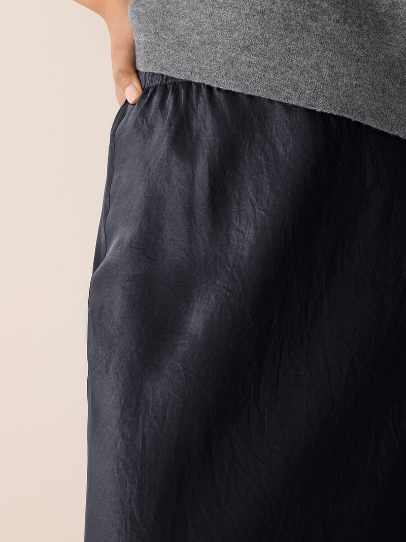 Textured Satin Slip Skirt 5