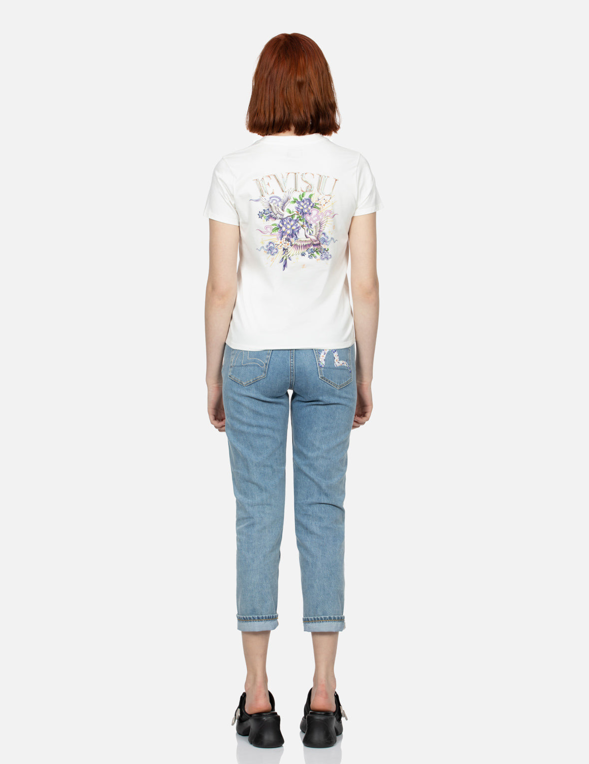 CRANES AND WISTERIA PRINT REGULAR FIT T-SHIRT - 5