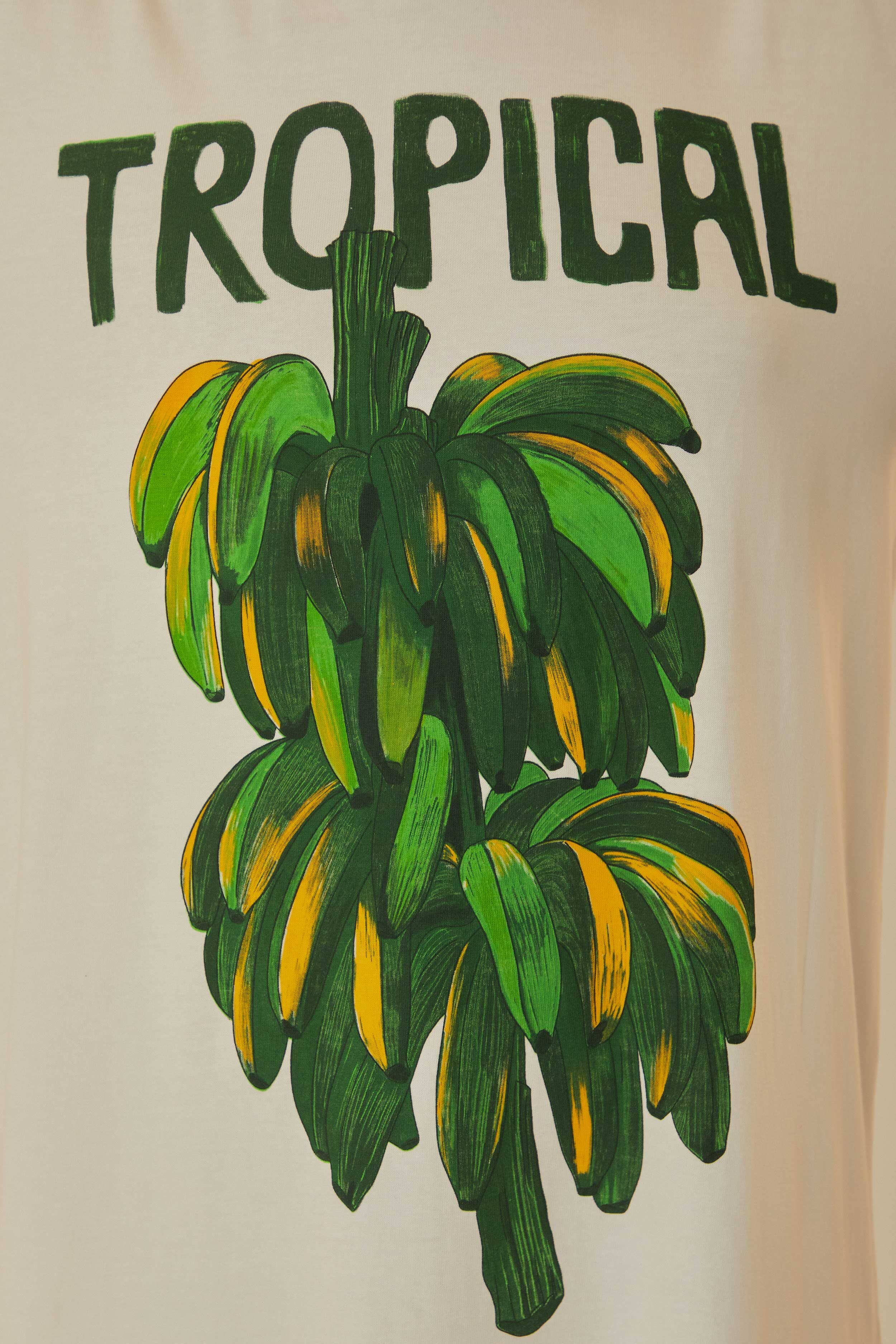 Off-White Tropical Organic Cotton T-Shirt Dress - 6
