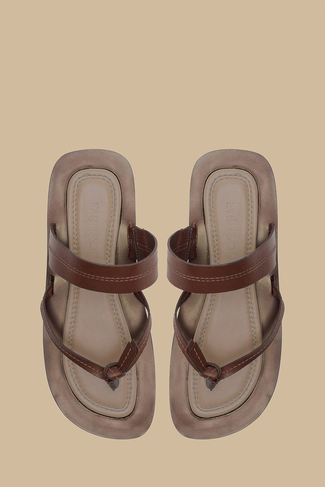 Coffee Tie Flat Sandal - 3