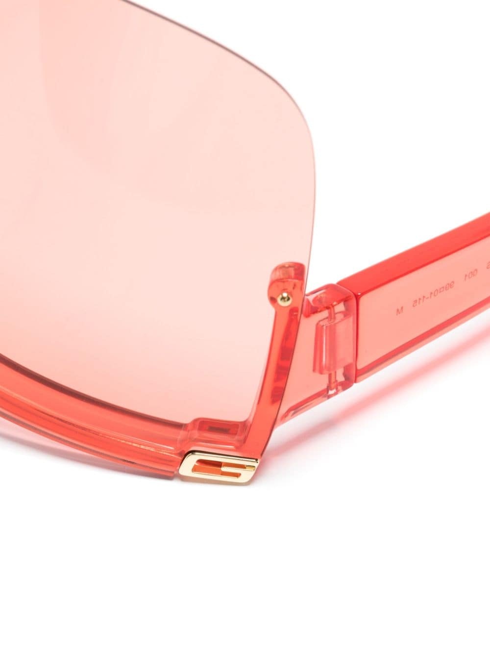 oversized shield-frame sunglasses - 3