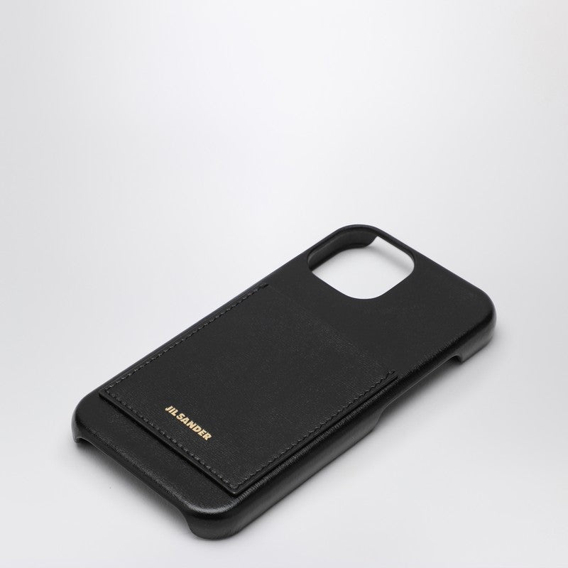 【関税&送料込】Jil Sander Black Iphone 15 Pro Cover With Lo Jil Sander BLACK IPHONE 15 PRO COVER WITH LOGO | netdressed