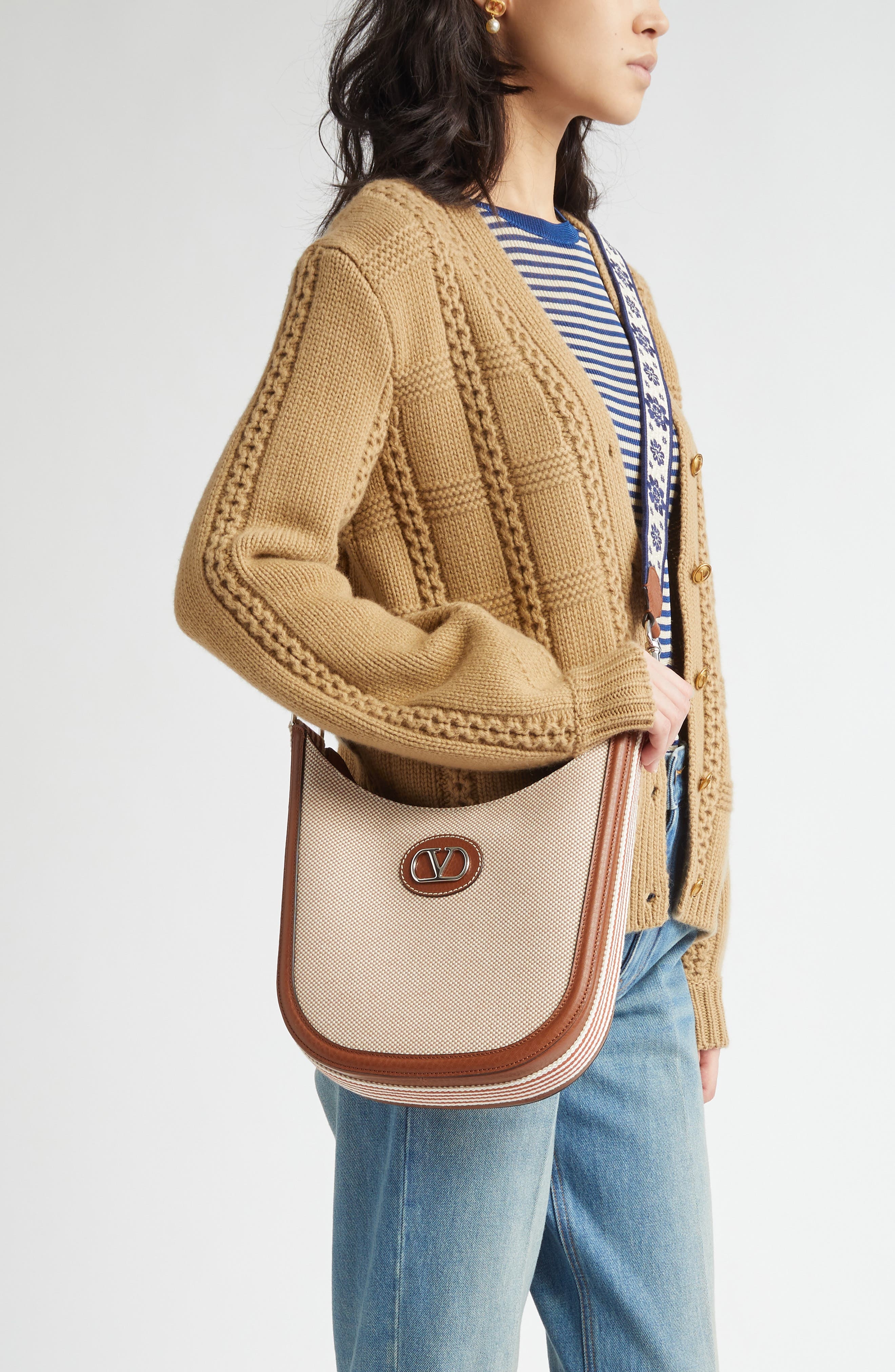 Valentino Garavani Medium New Family Hobo Bag in Natural Multi at Nordstrom - 2