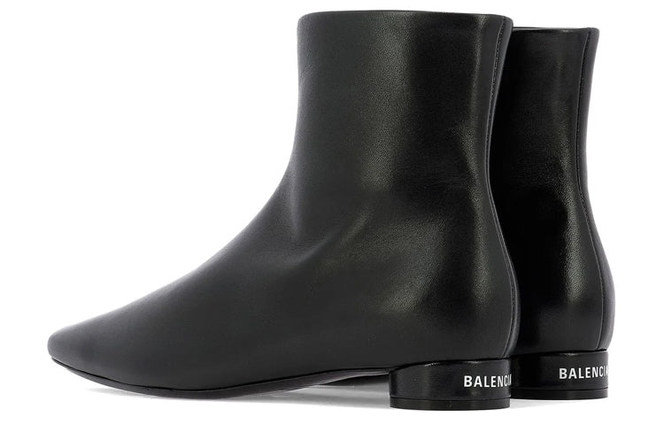 (WMNS) Balenciaga Ankle Boots 'Black Leather' 590993WA8F41006 - 4