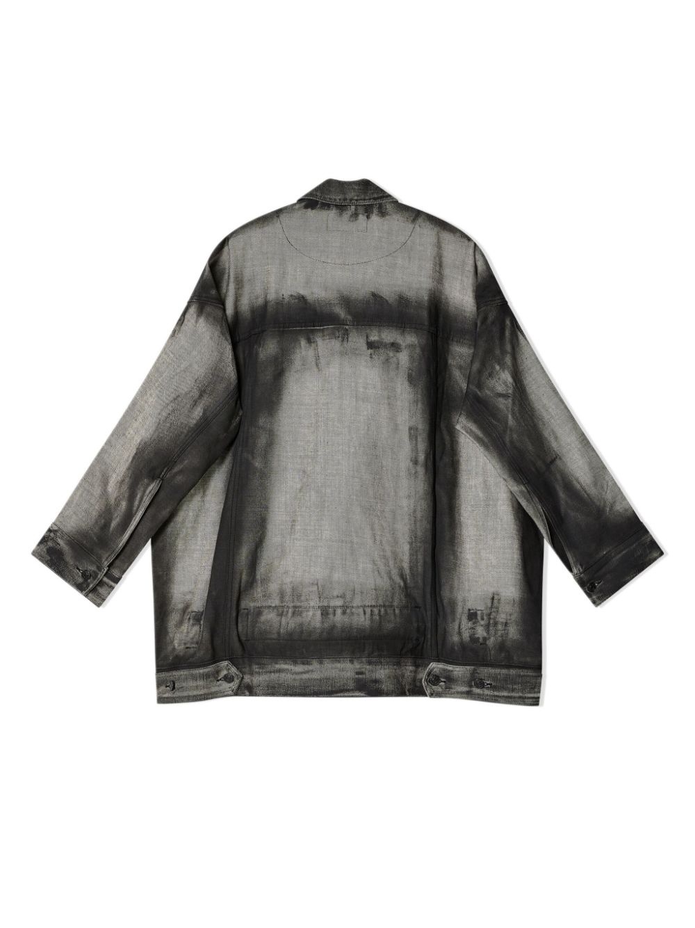 distressed-finish denim jacket - 2