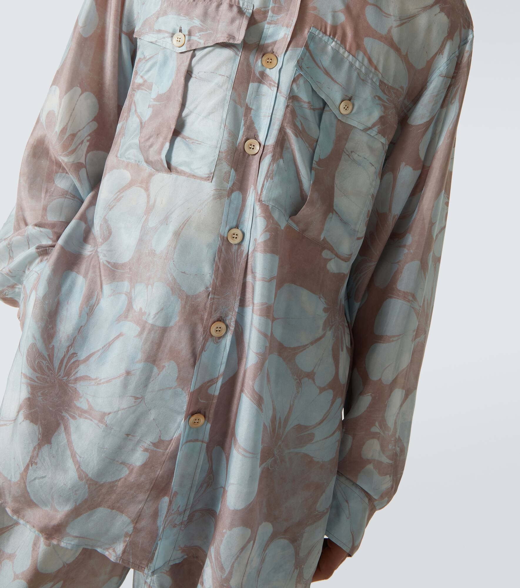 Floral silk shirt - 6