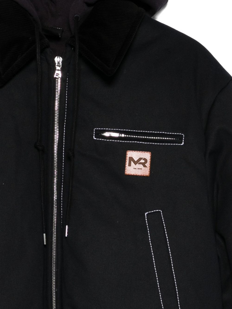 hooded contrast coat 3