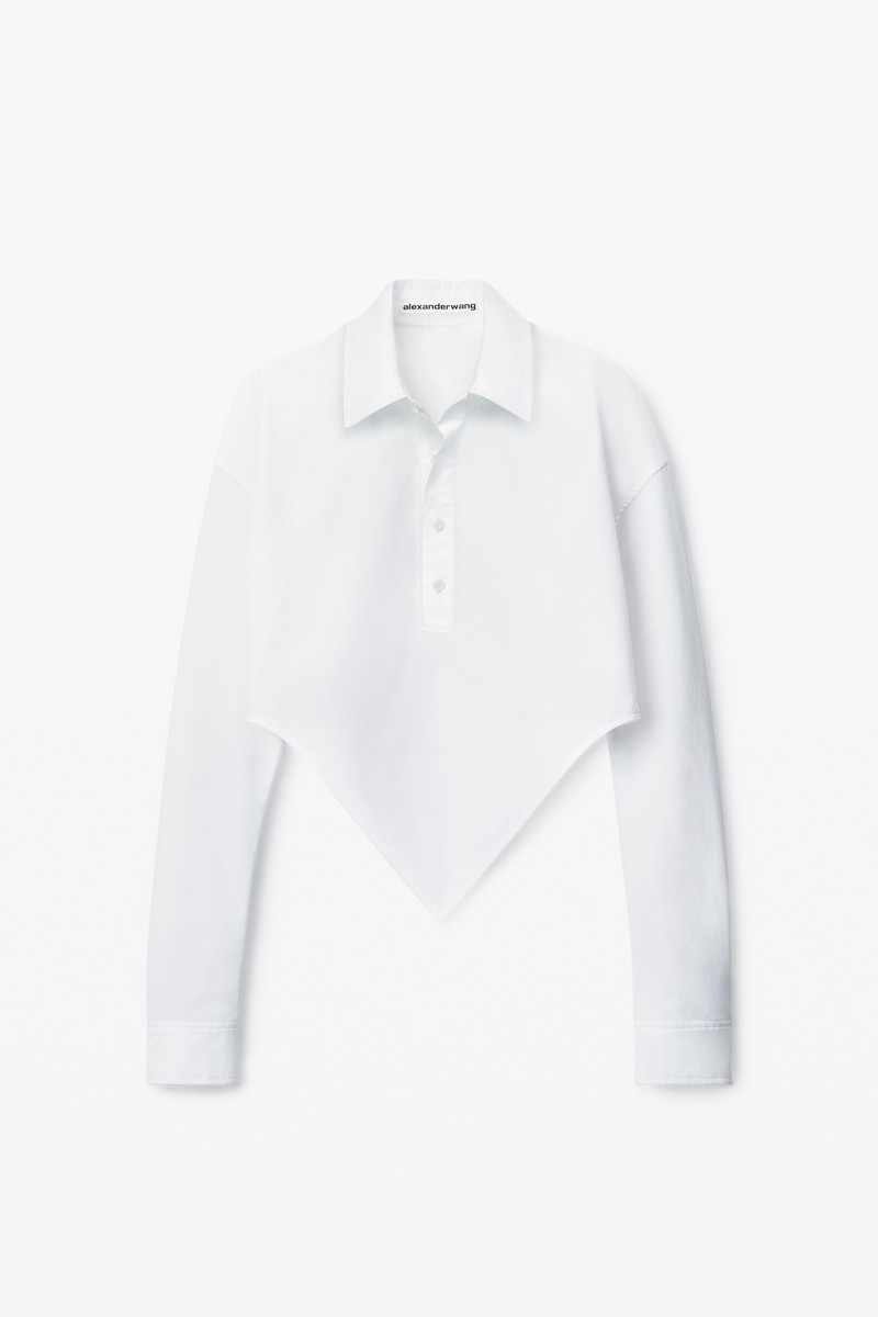 pointed shirt in organic cotton - 1