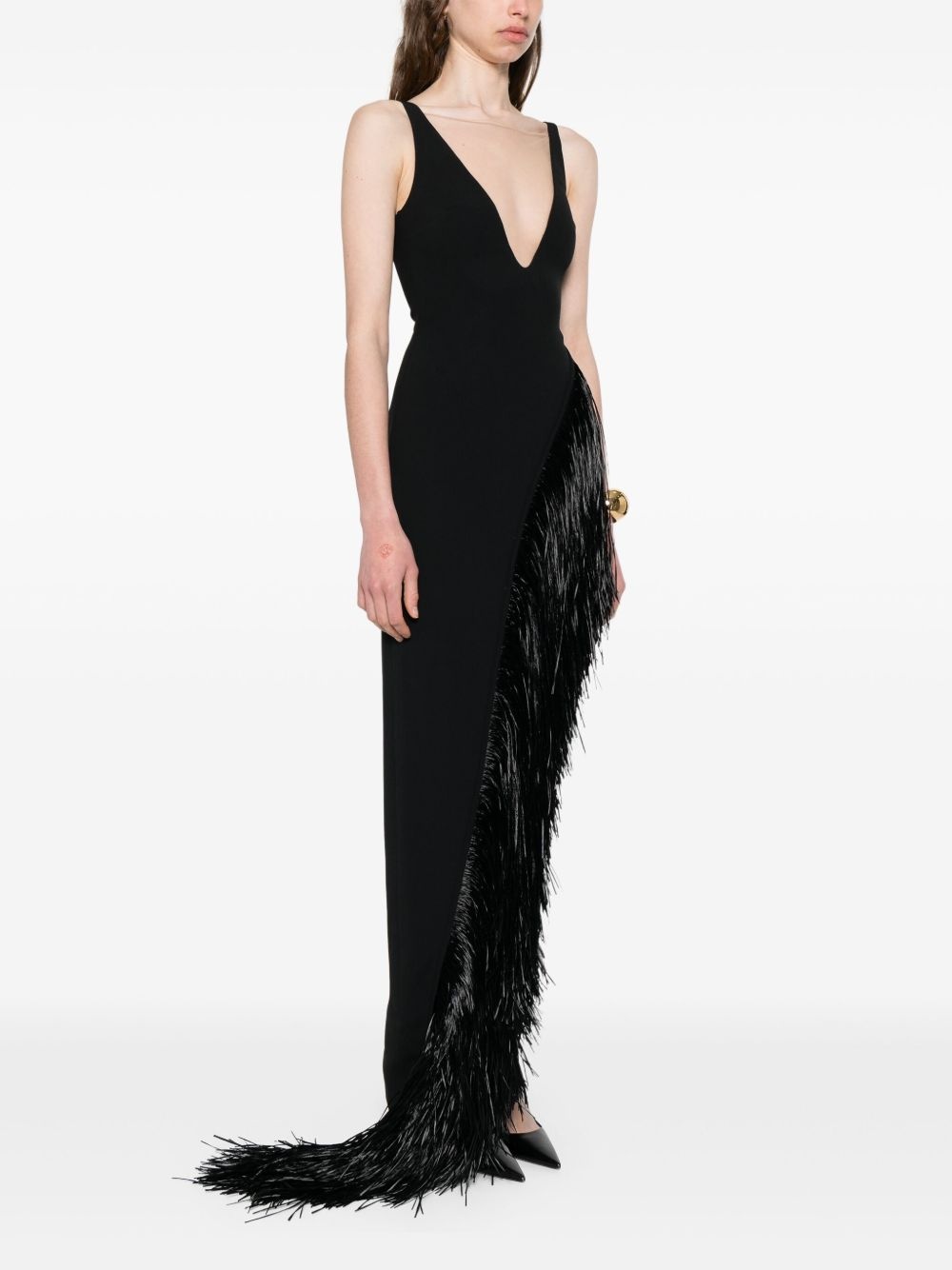 fringed cady gown - 3