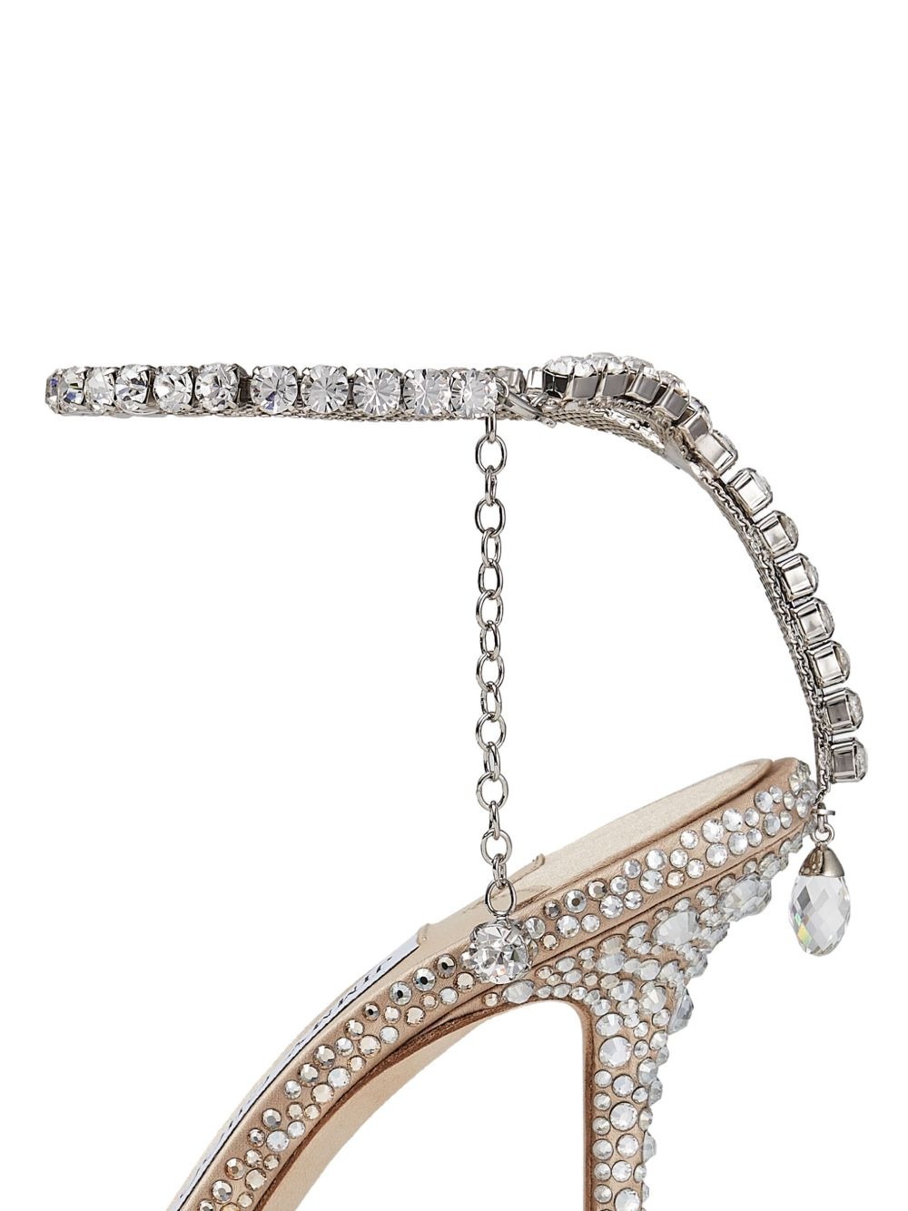 Saeda 100mm crystal-embellished pumps - 5