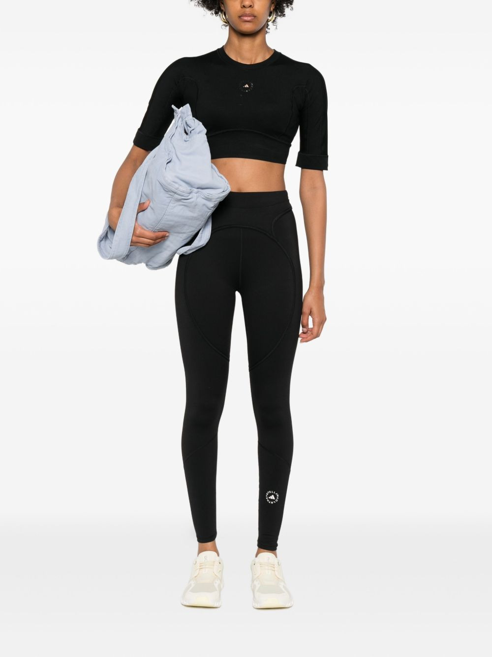 panelled logo leggings - 2