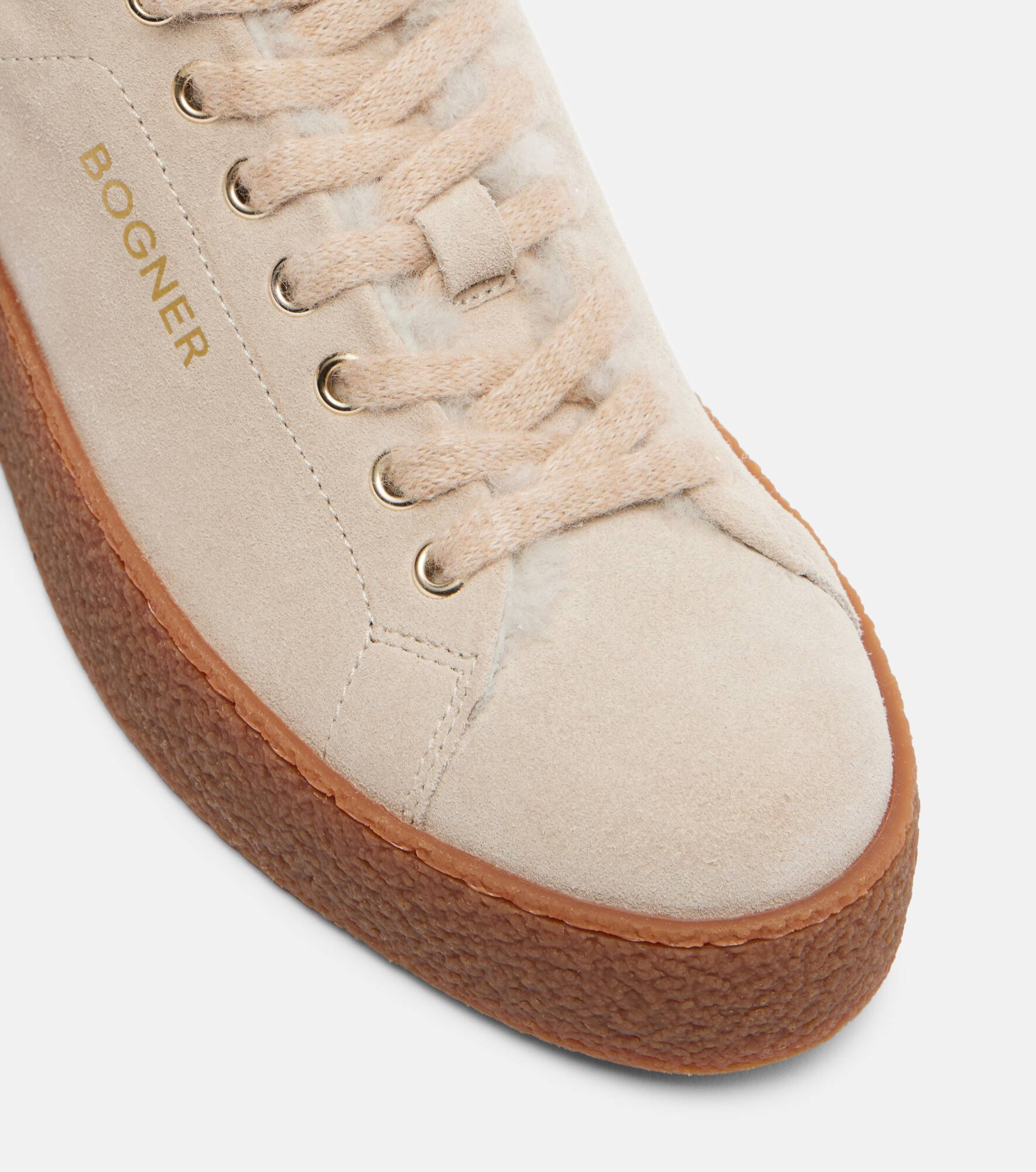 Lucerne shearling-lined suede sneakers - 5