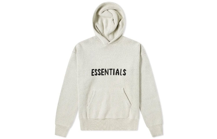 Fear of God Essentials FW21 Knit Logo Hoodie 'Oatmeal' FOG-FW21-101 - 2