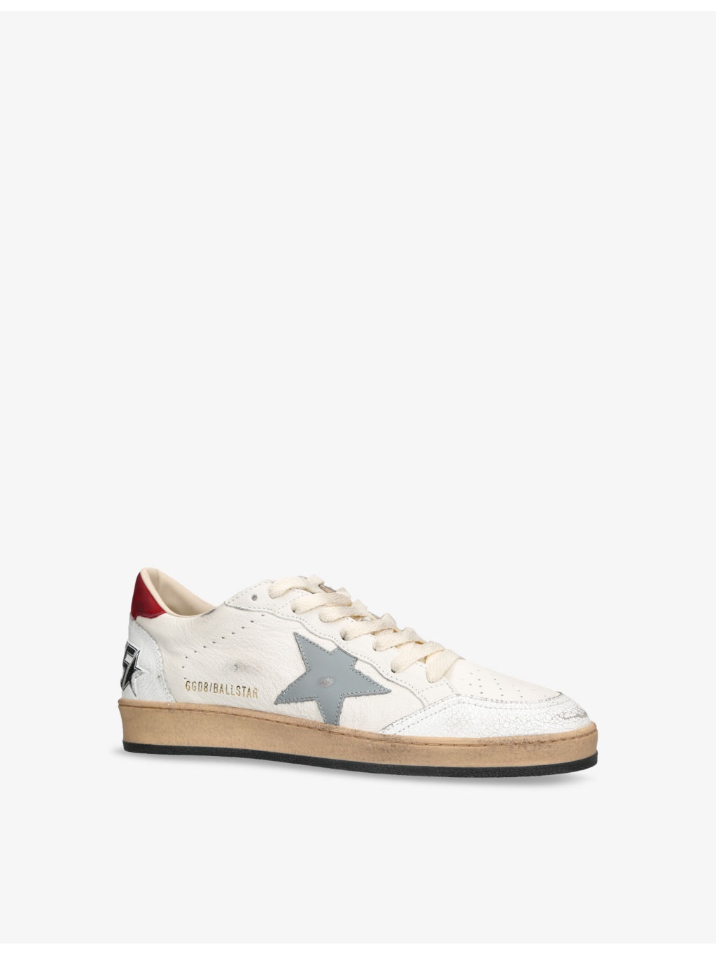 Ball Star contrast-sole low-top leather trainers - 3