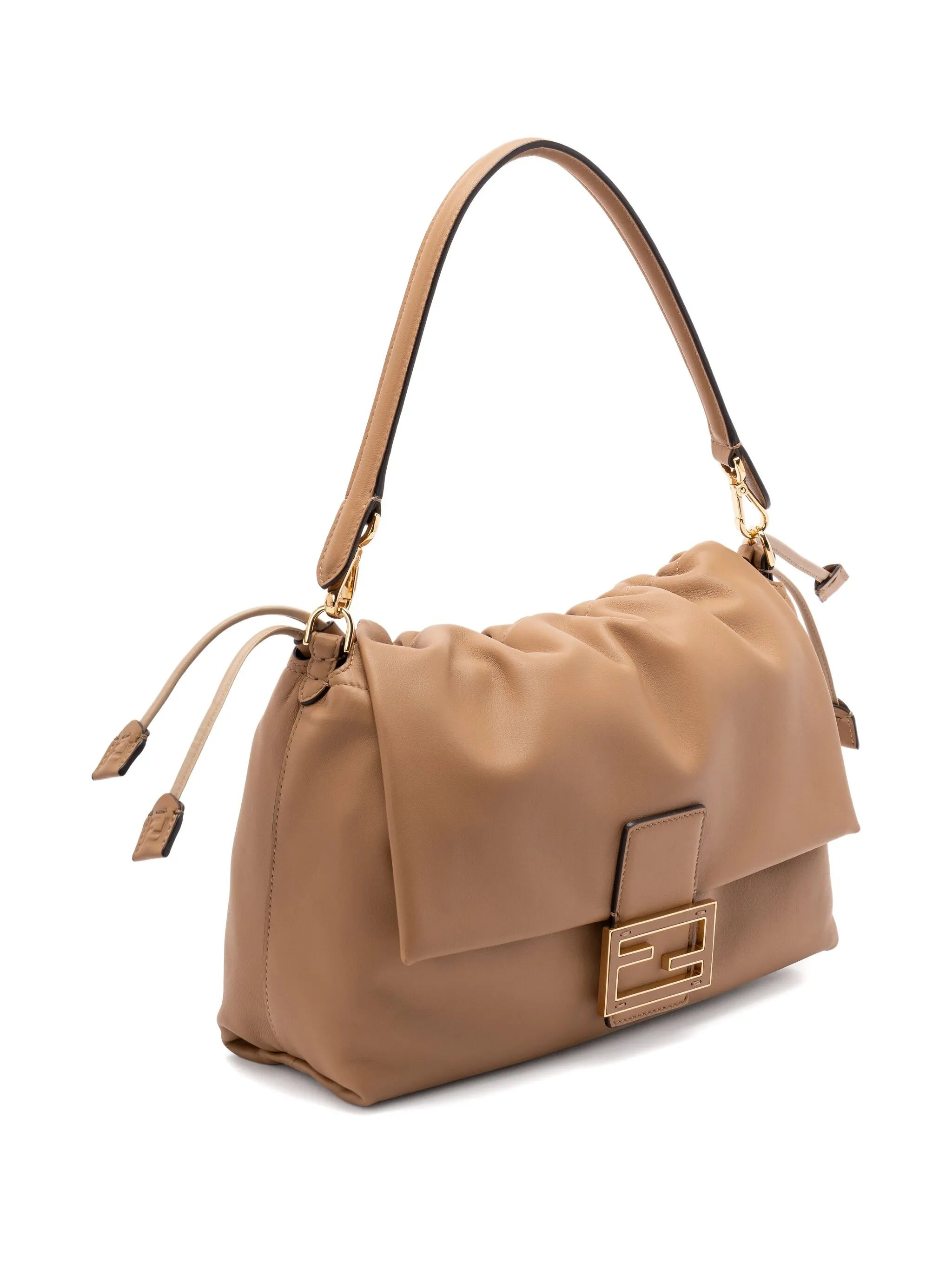 Fendi Large Mamma Baguette Logo-plaque Gathered Shoulder Bag - 3