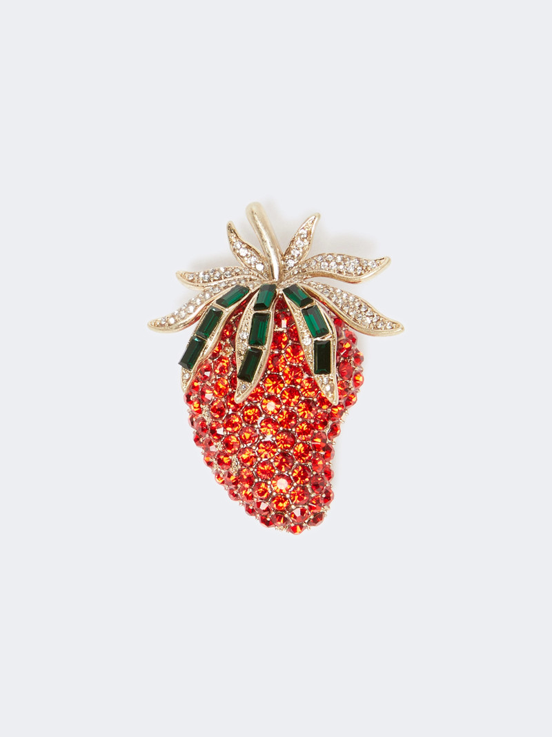 CRESPO Glass brooch - RED 1