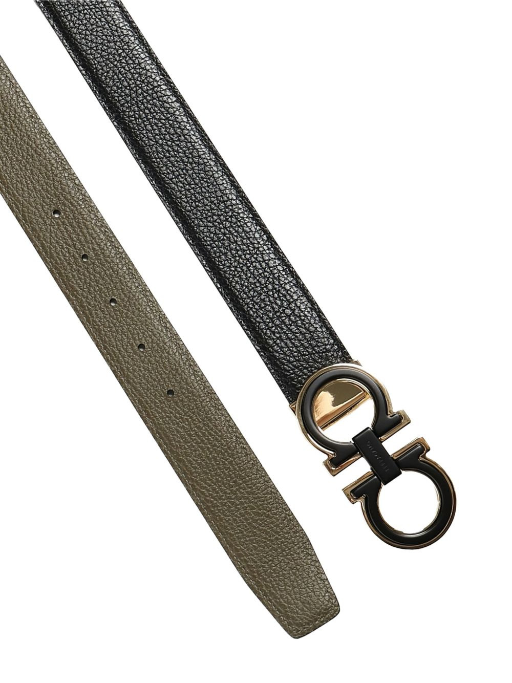 Gancini-buckle leather belt - 2