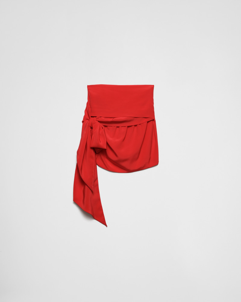 Crepe de chine miniskirt 1