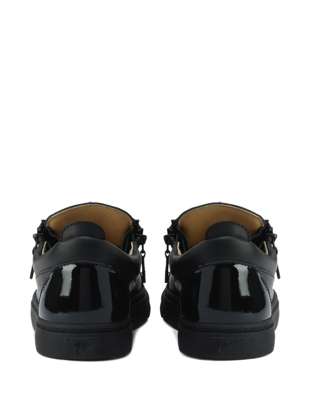 Frankie zip-detail leather sneakers - 3