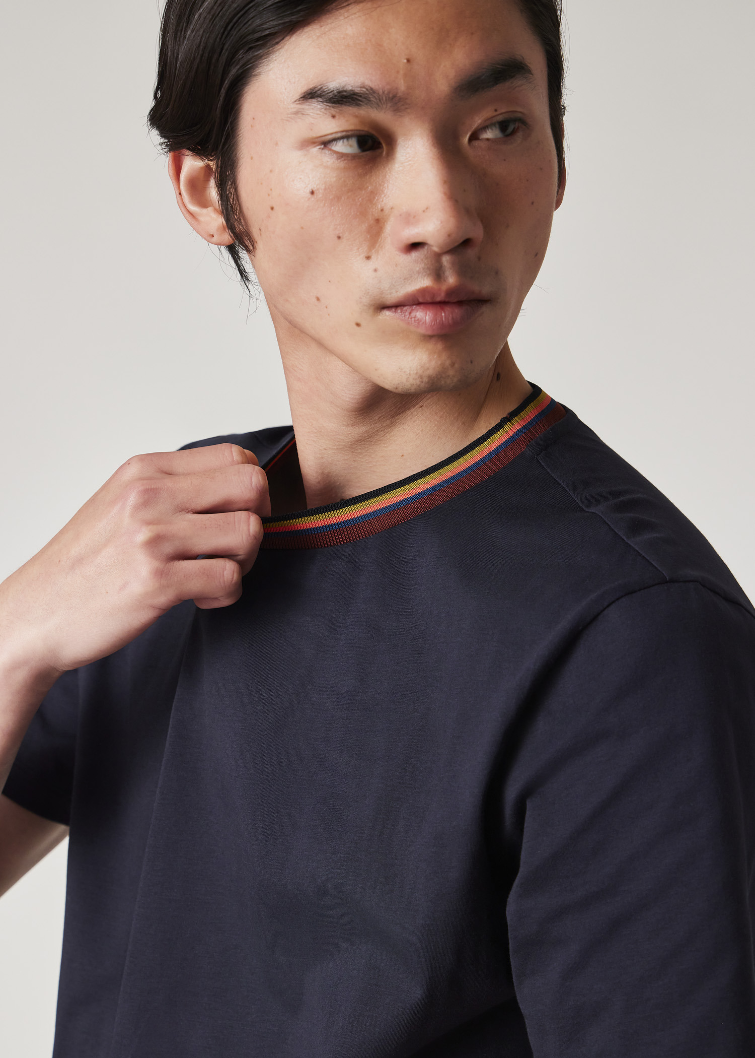 'Artist Stripe' Collar T-Shirt - 6