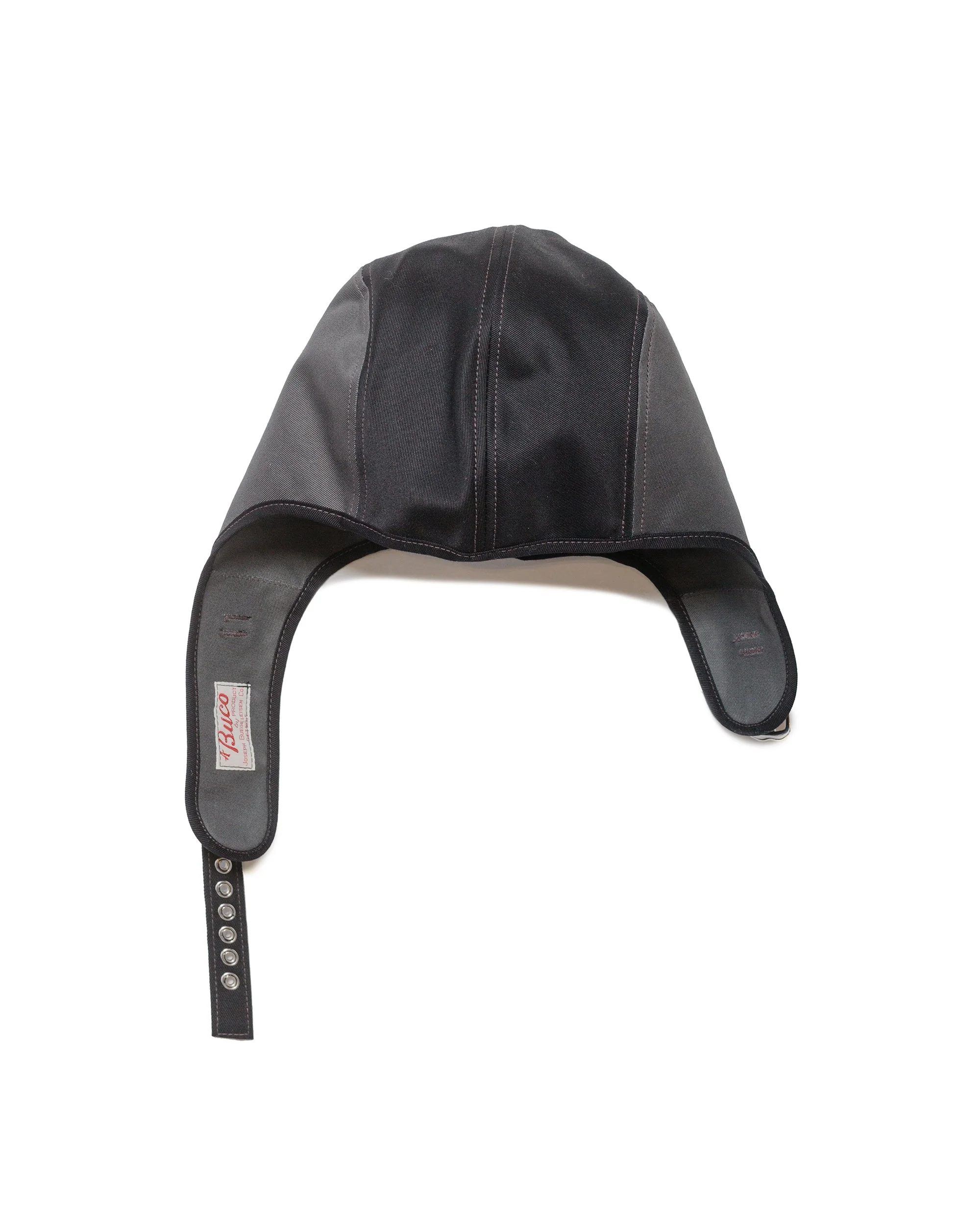 BA24002 Buco Cotton-Twill Rider's Helmet Black - 1