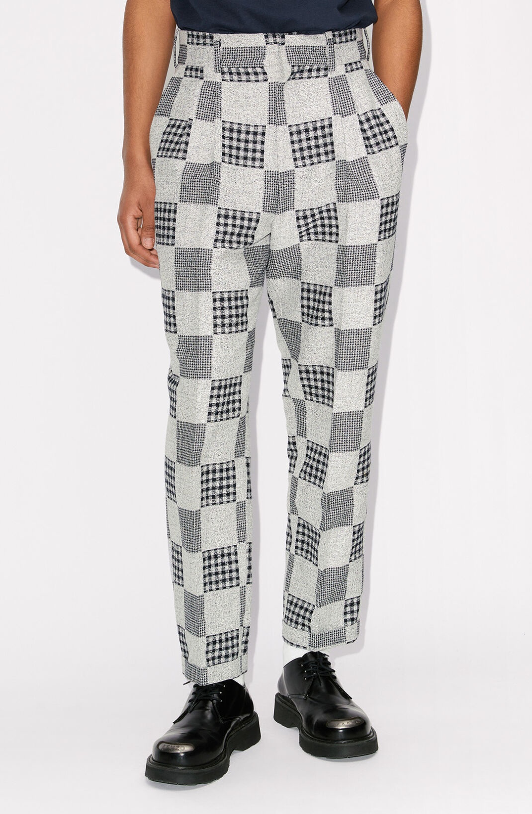 'Patchwork' tailored trousers - 4