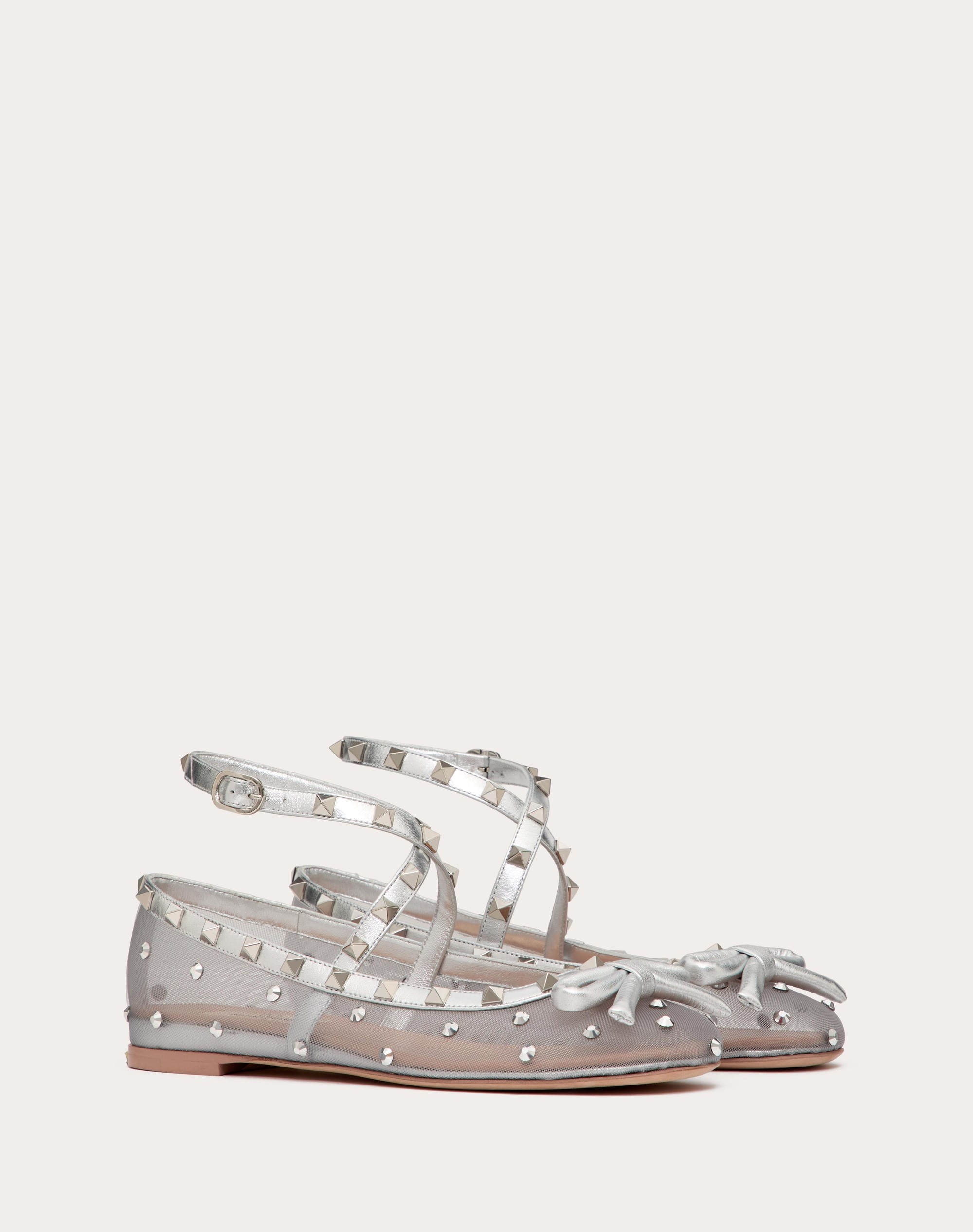 ROCKSTUD MESH BALLERINA WITH CRYSTALS - 2