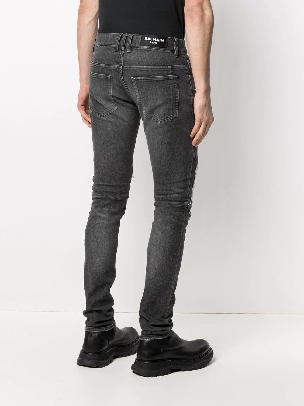 ripped-detailing slim-fit jeans - 4