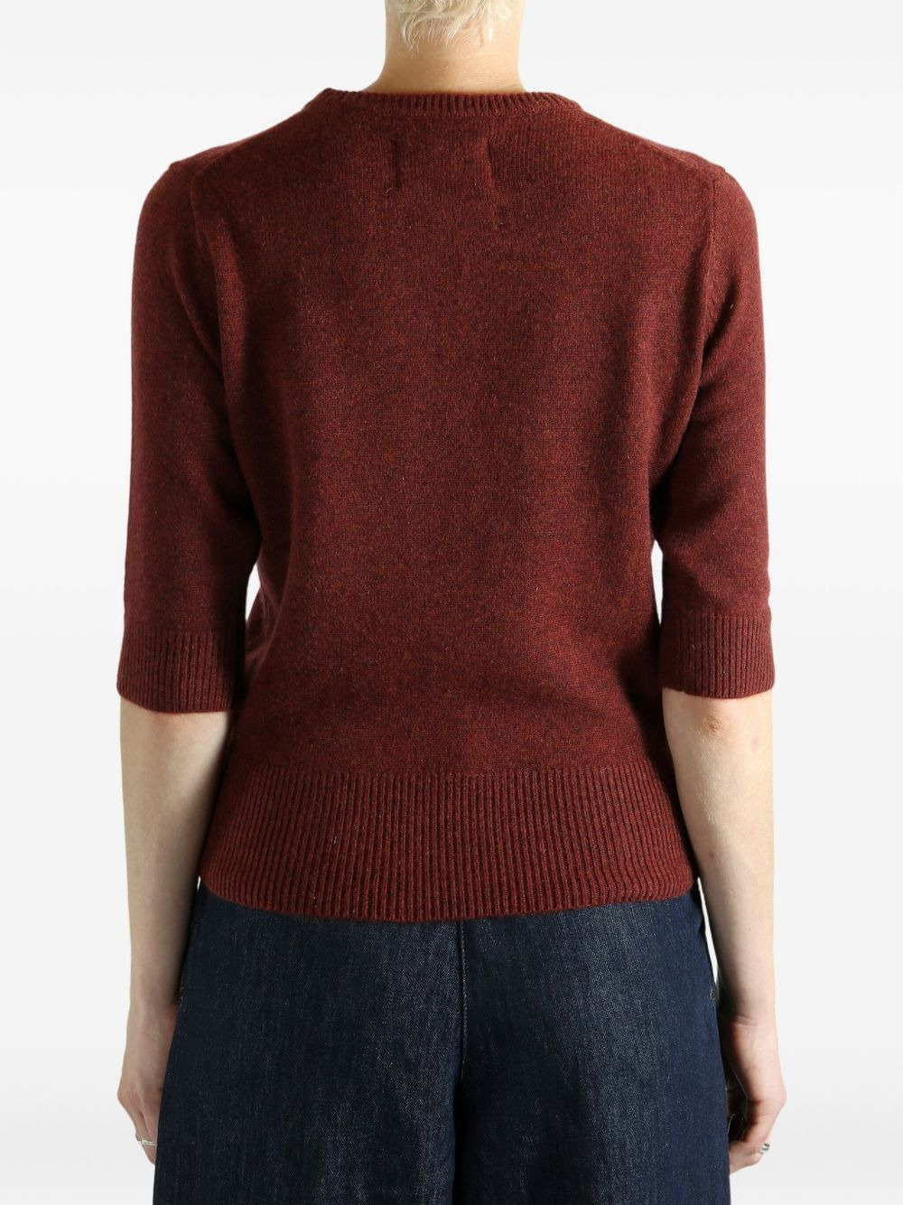 short-sleeve cashmere jumper - 4