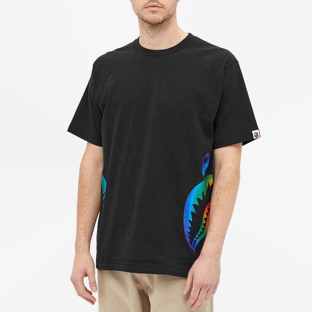 A Bathing Ape Rainbow Side Shark Tee - 4