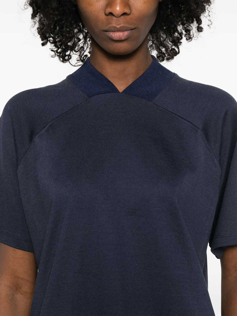 panelled collar T-shirt 5