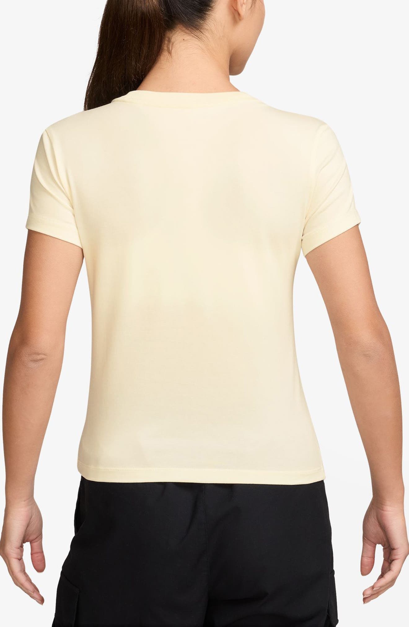 Nike Sportswear Phoenix Slim Fit T-Shirt in Pale Ivory at Nordstrom - 2