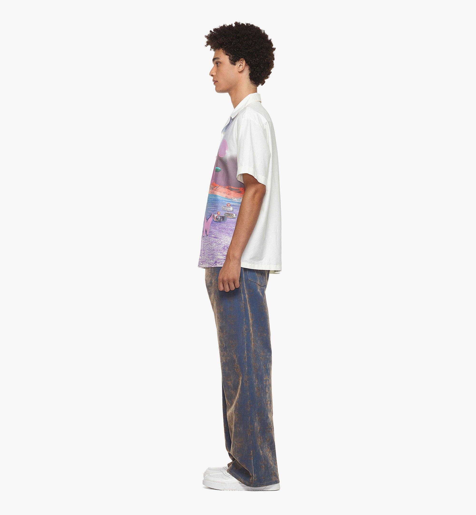 Retro Futurism Print Bowling Shirt - 4
