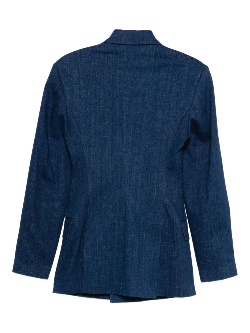 Denim double-breasted blazer jacket - 2