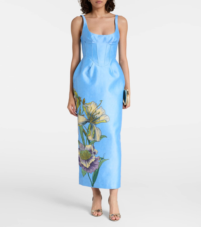 ALÉMAIS Donata floral taffeta bustier dress outlook