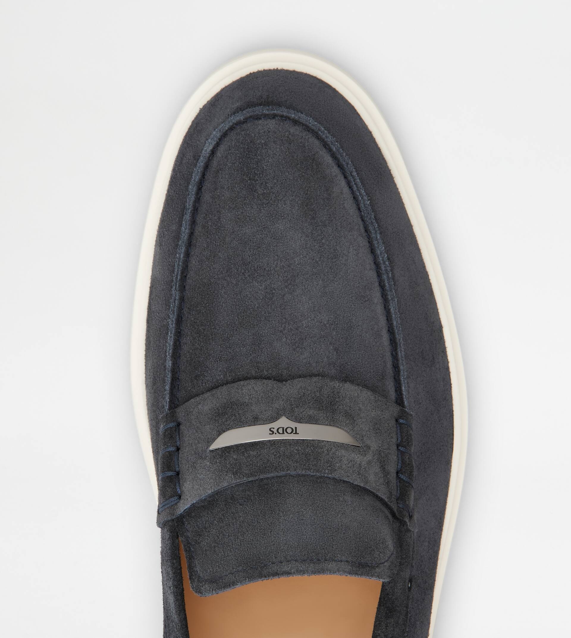 LOAFERS IN SUEDE - BLUE - 5