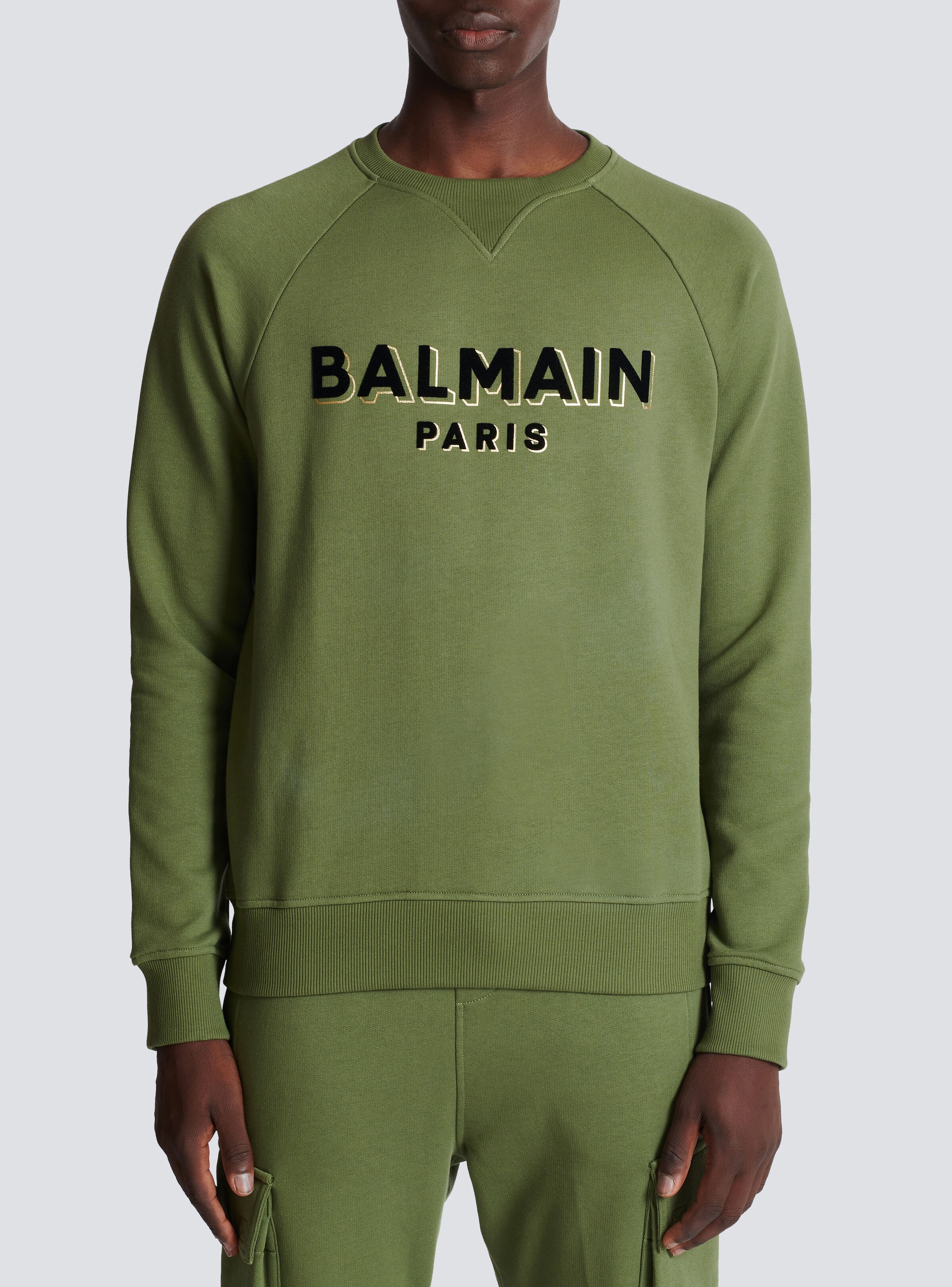 Balmain Paris flocked sweatshirt - 5