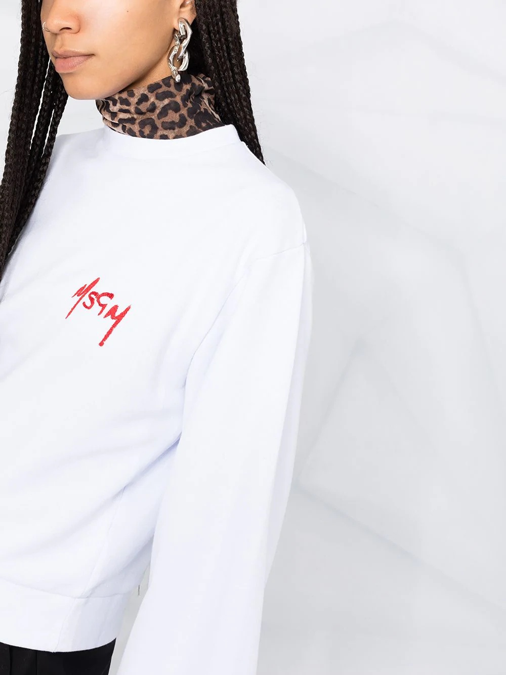 logo-embroidered crew-neck sweatshirt - 3