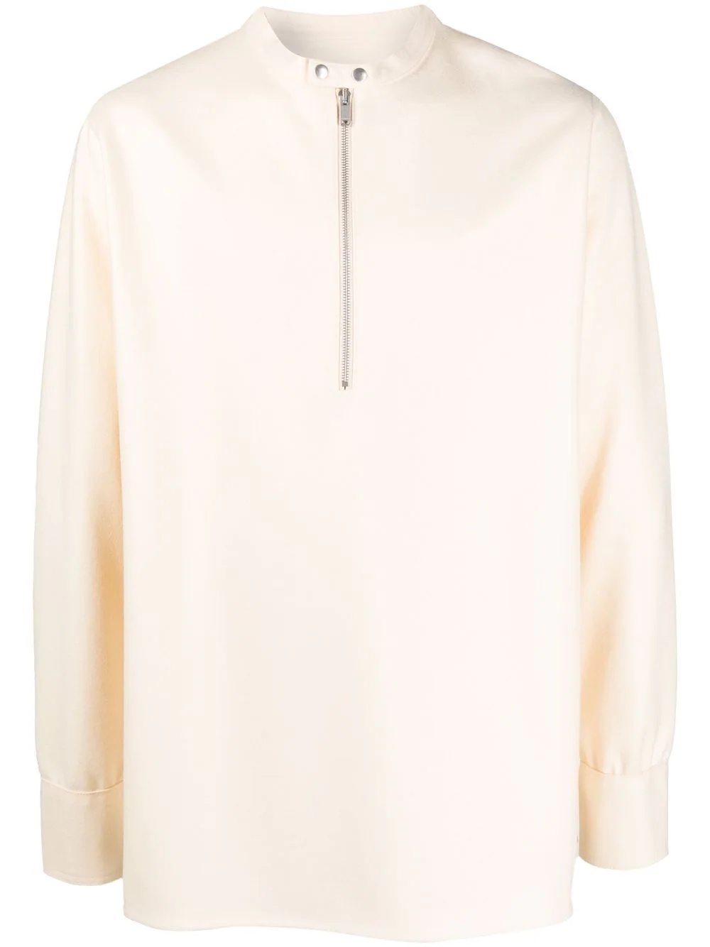 zipped long-sleeve top - 1