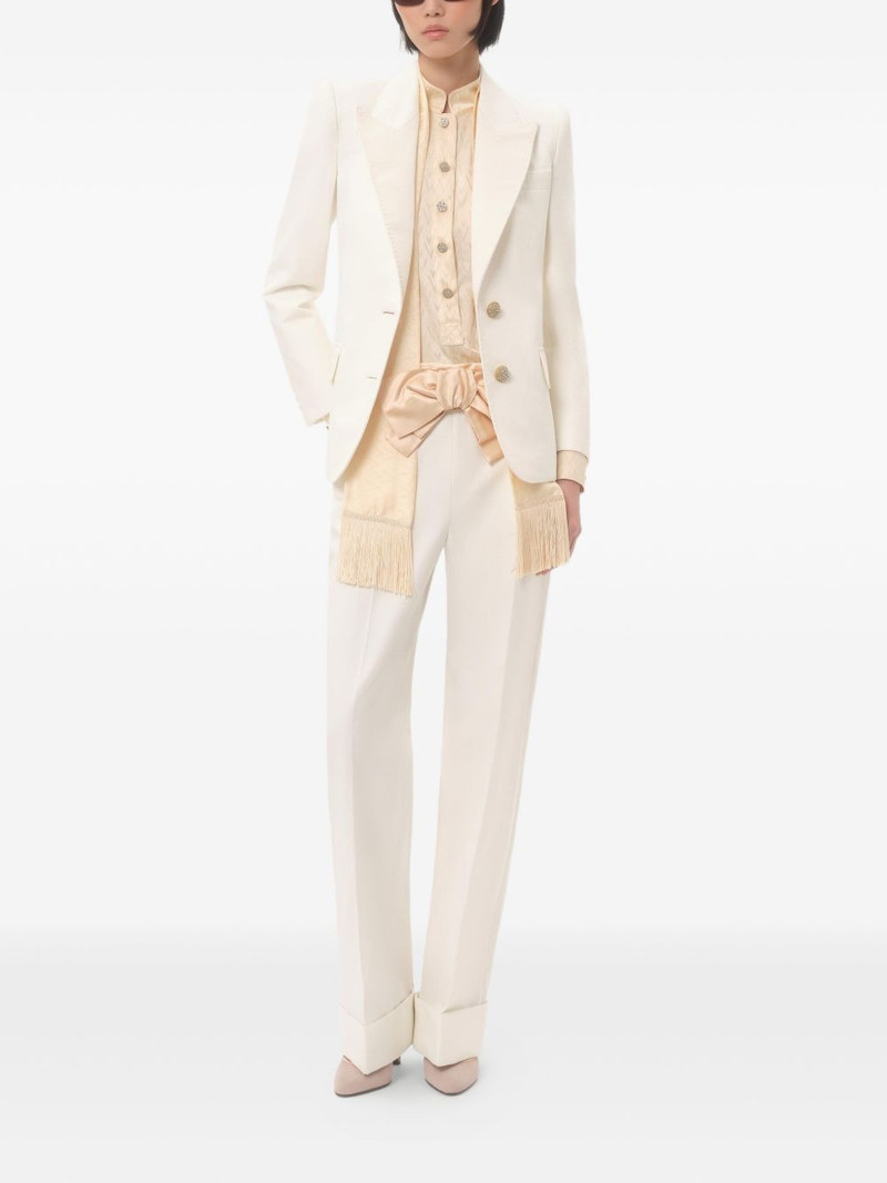 Valentino Diagonal linen blazer outlook