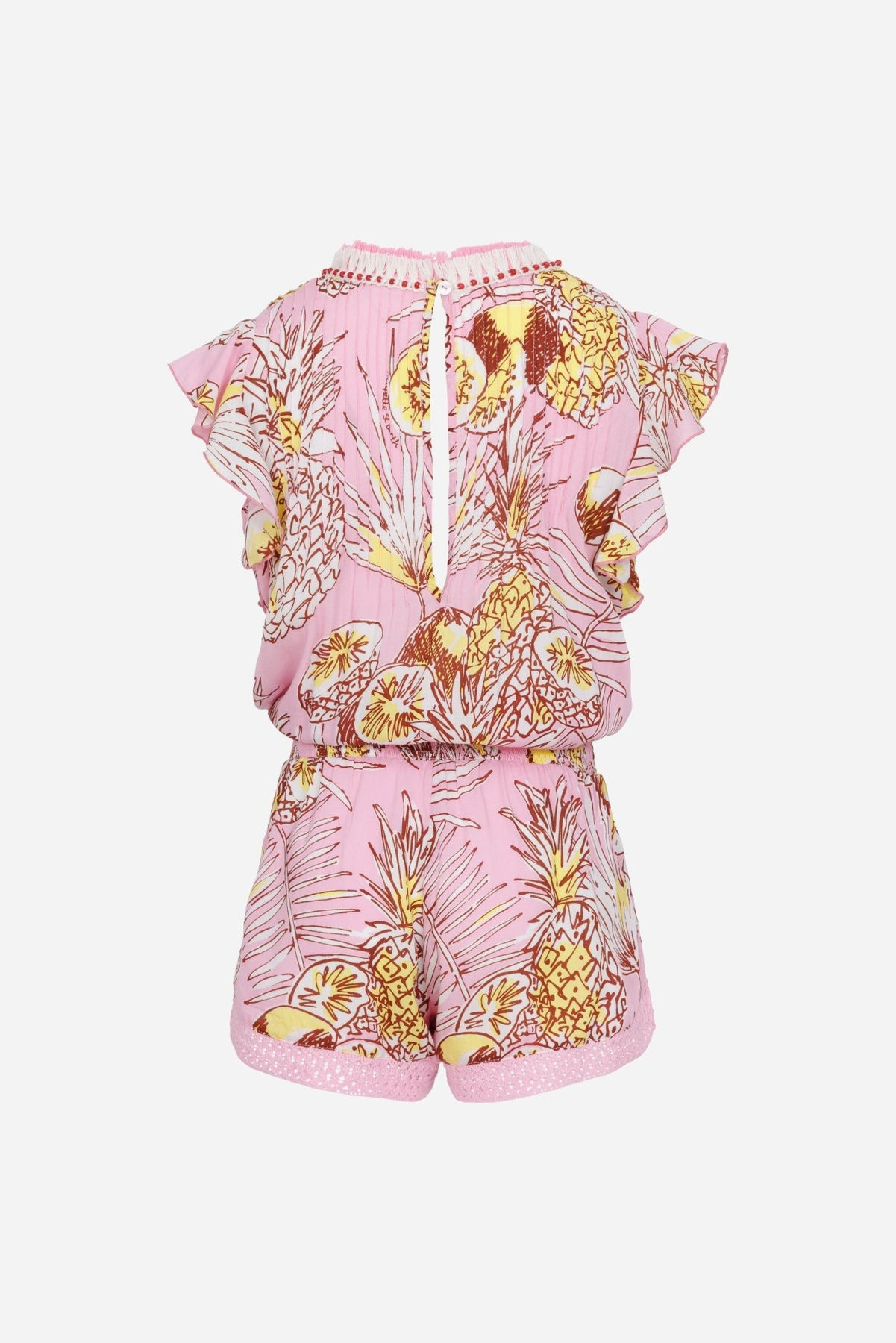 Short Jumpsuit Sasha for girls - Pink Karibia - 2