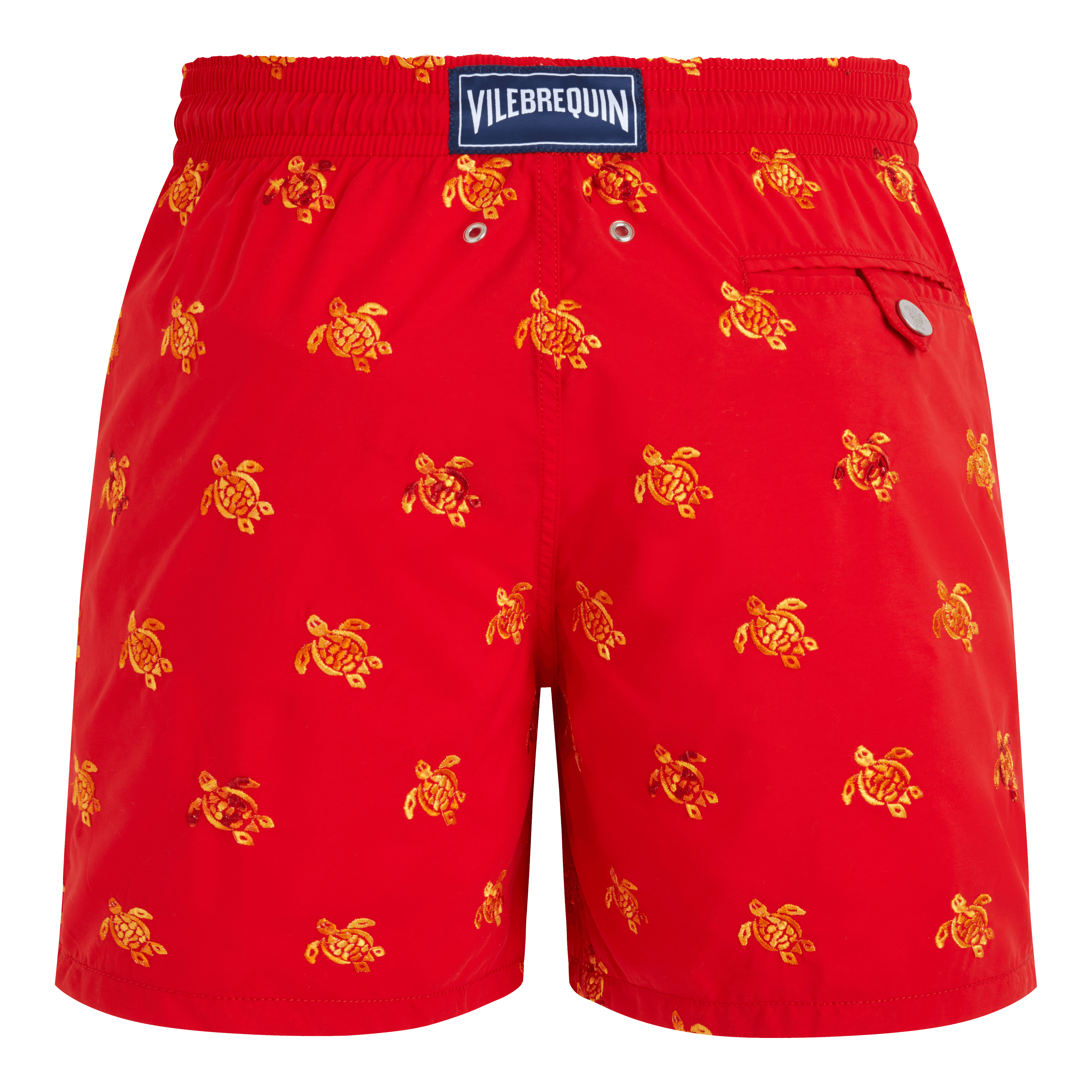 Men Swim Trunks Embroidered Micro Ronde des Tortues Diagonale - Limited Edition - 2