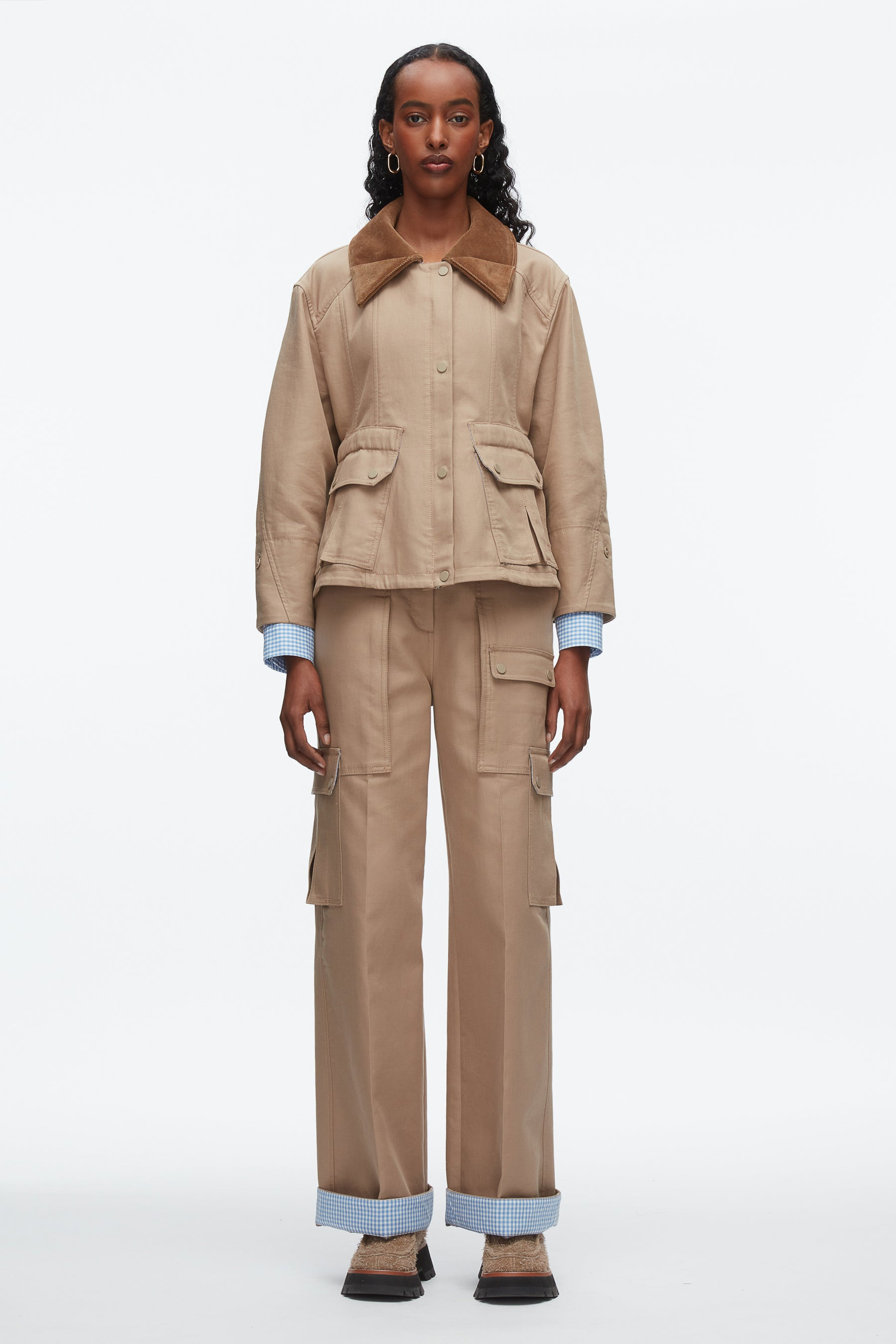 Cropped Flounce Barn Jacket - 2