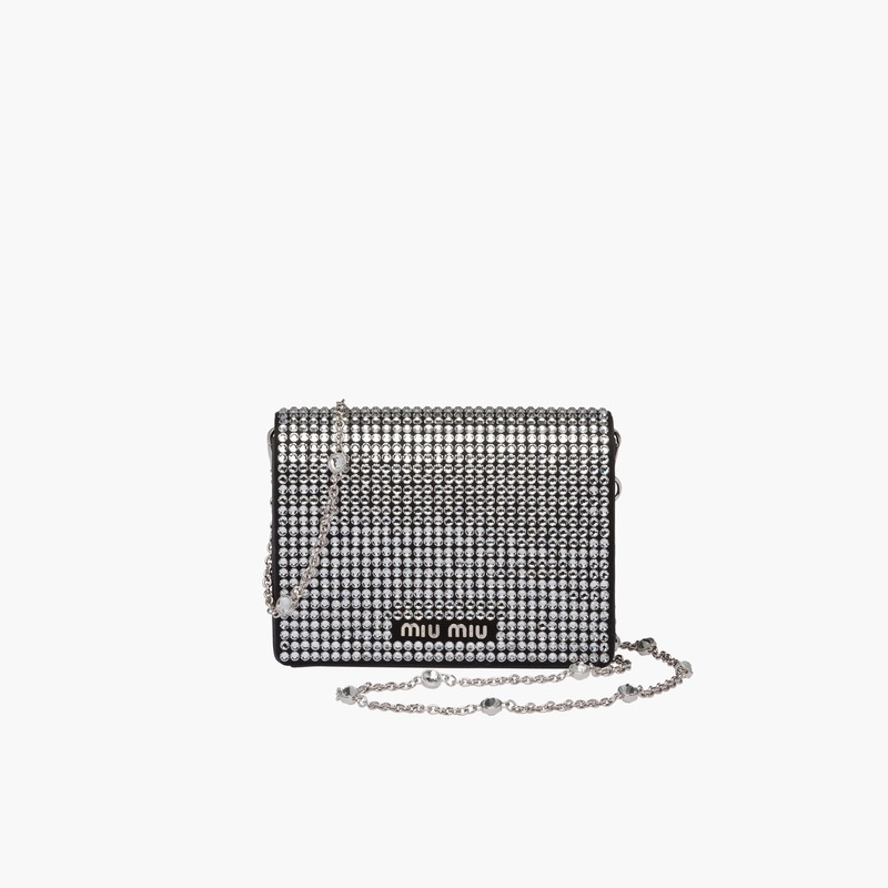 Nappa leather mini-bag with crystals - 2