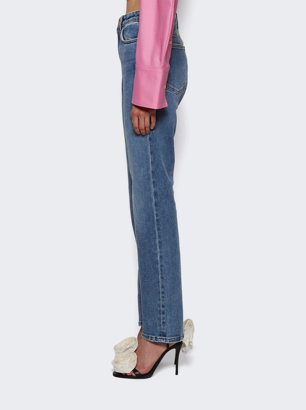 Marlo Straight Leg Jeans Mid Blue - 4