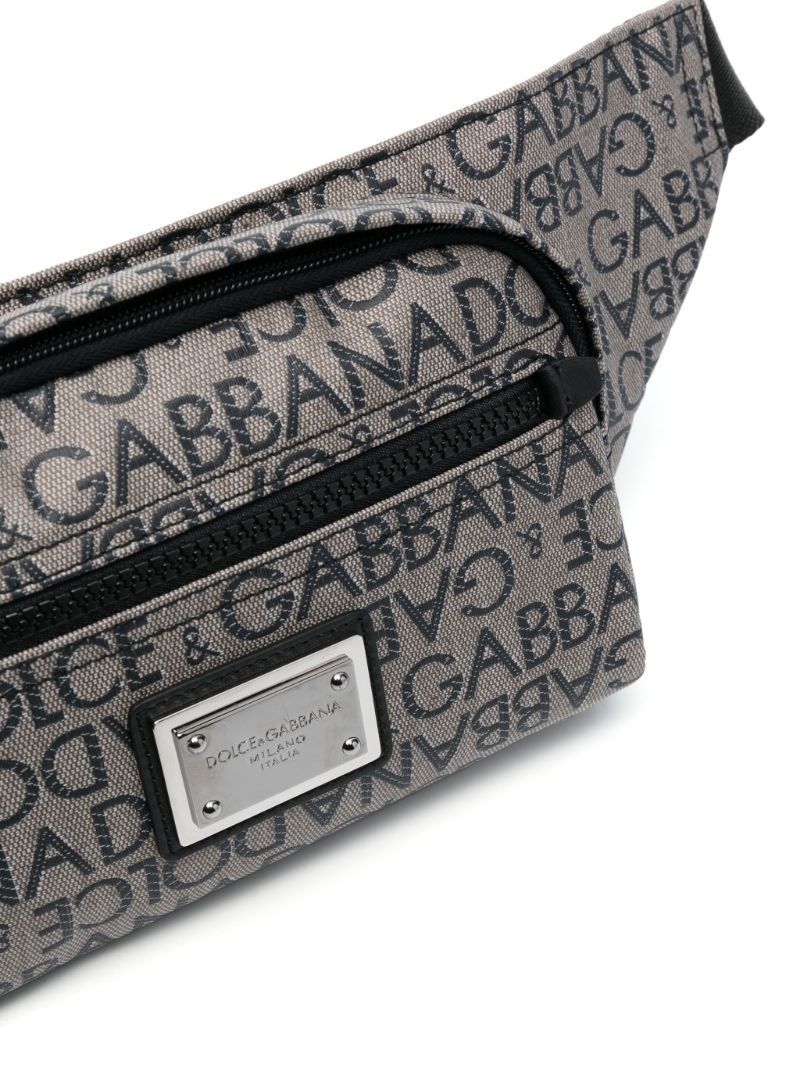 logo-print belt bag - 4