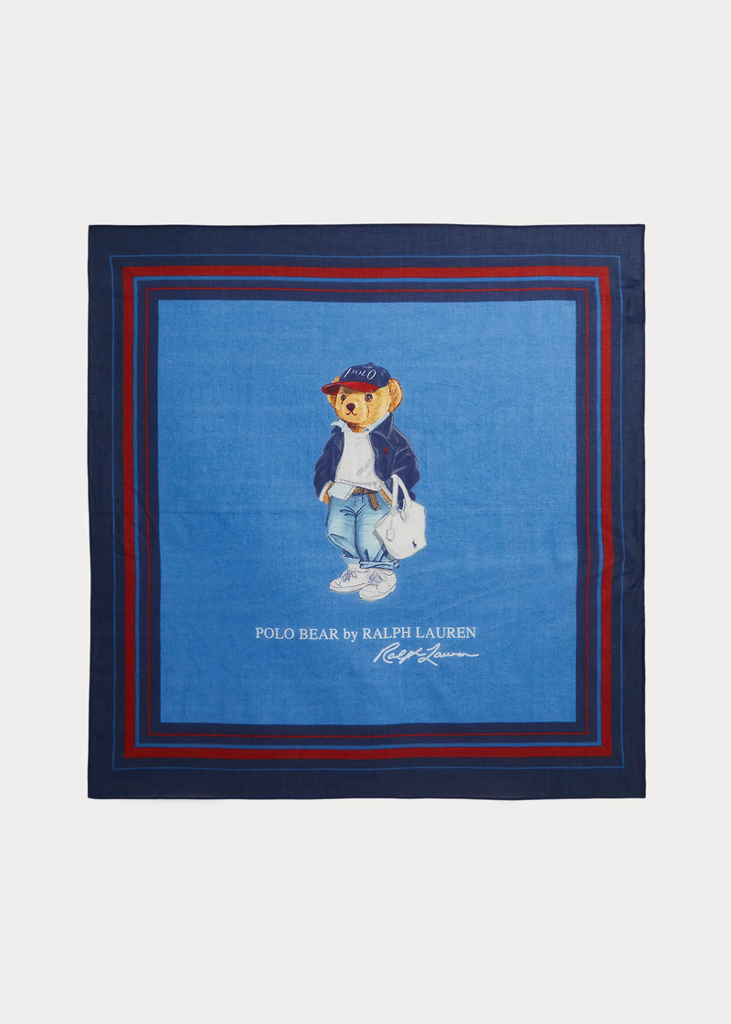 Polo Bear Cotton Square Scarf 1