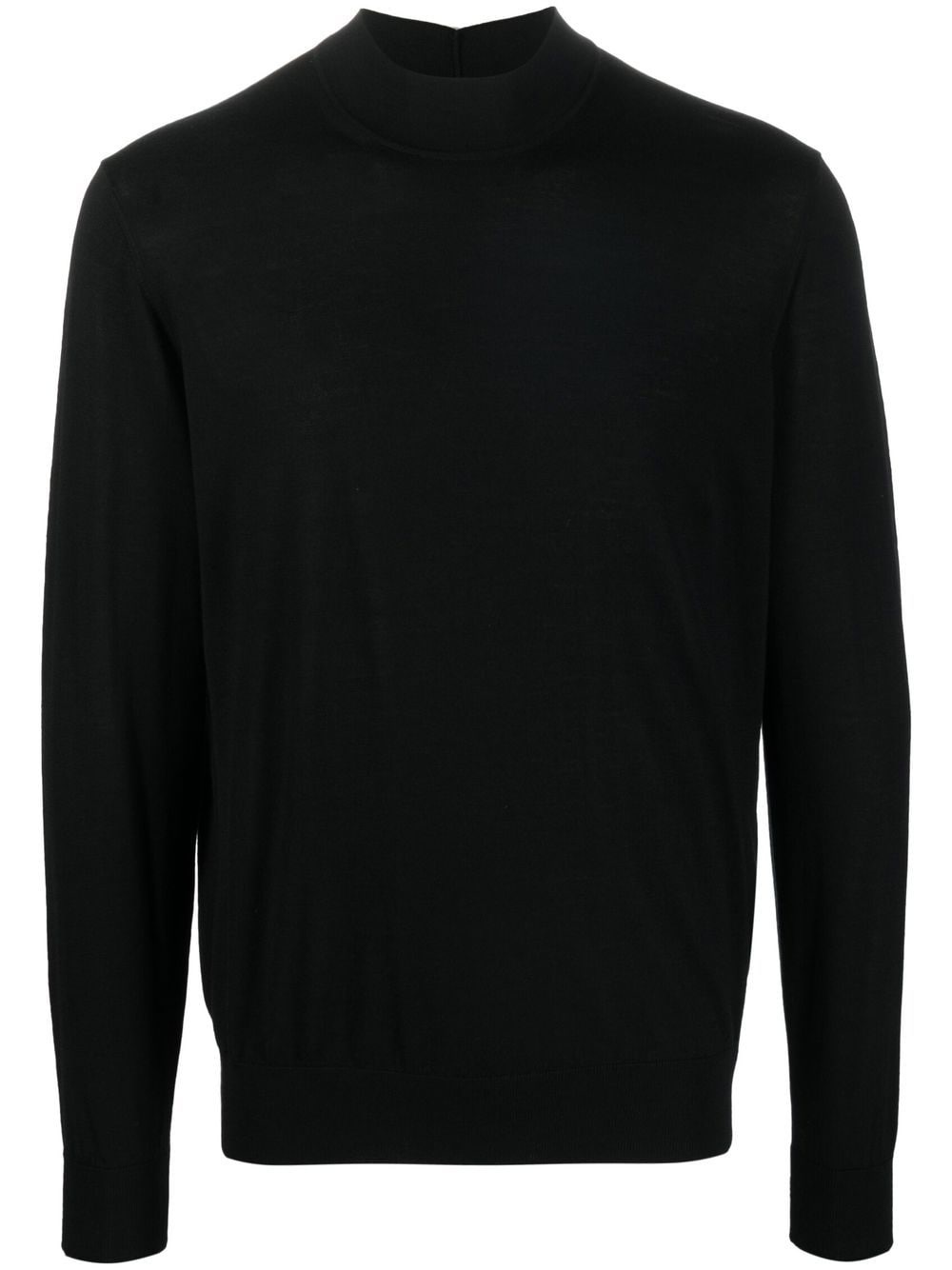 mock-neck virgin wool jumper - 1