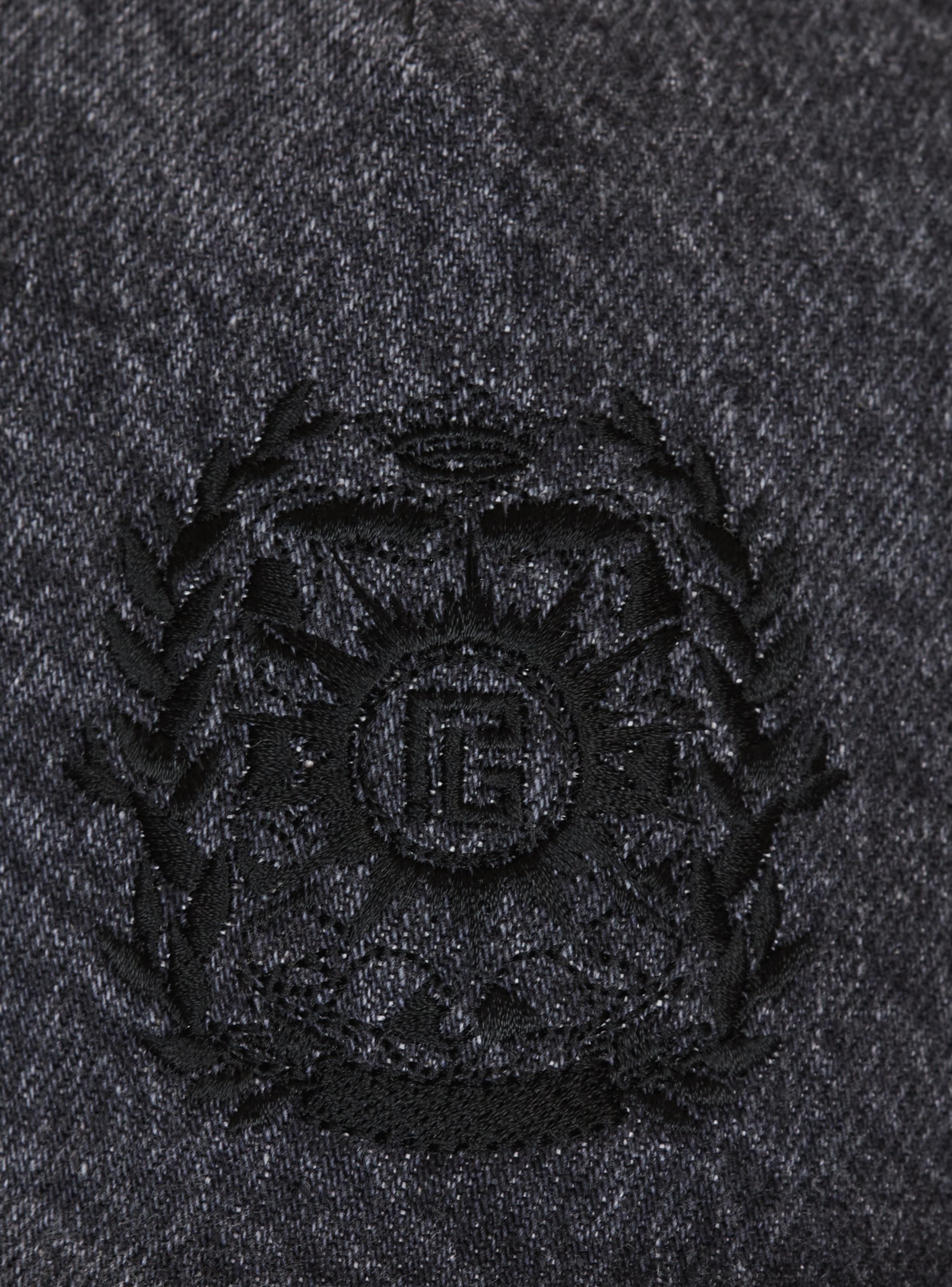 Balmain Écusson embroidered denim cap - 5