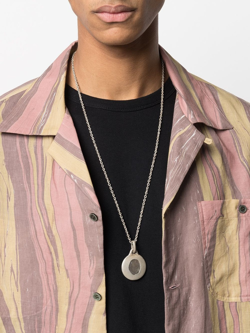 Parts of Four diamond-encrusted chain necklace outlook